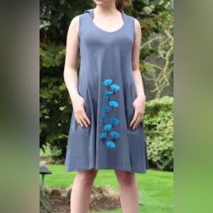 EUC Organic Cotton Handmade Sustainable Slow Fashion Hooded Sleeveless Dress